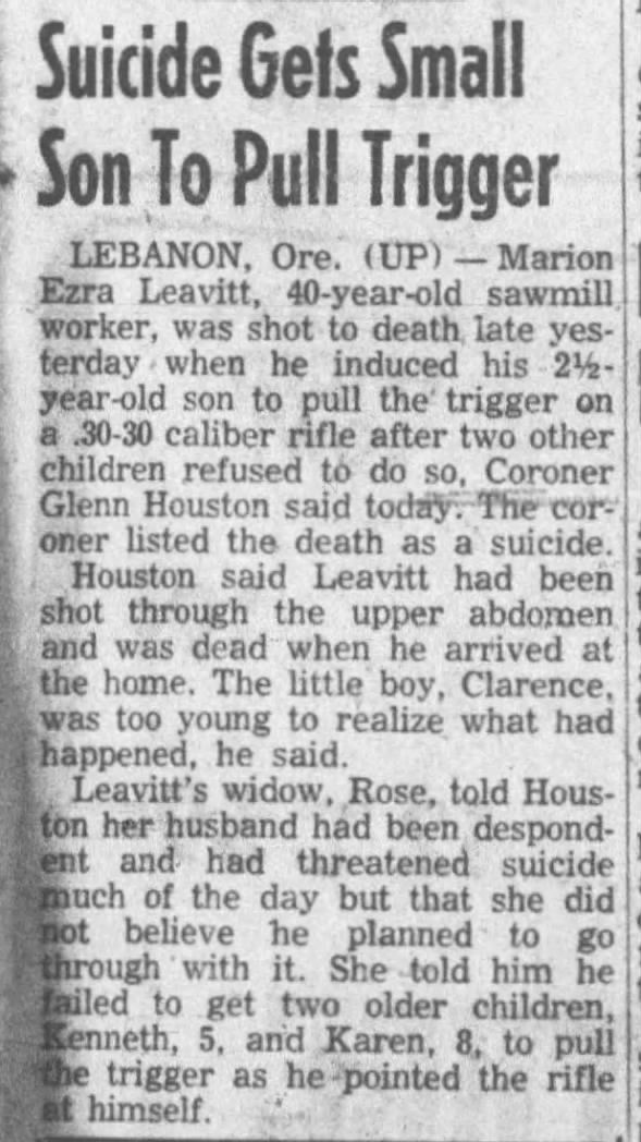 Obit - Marion E Leavitt